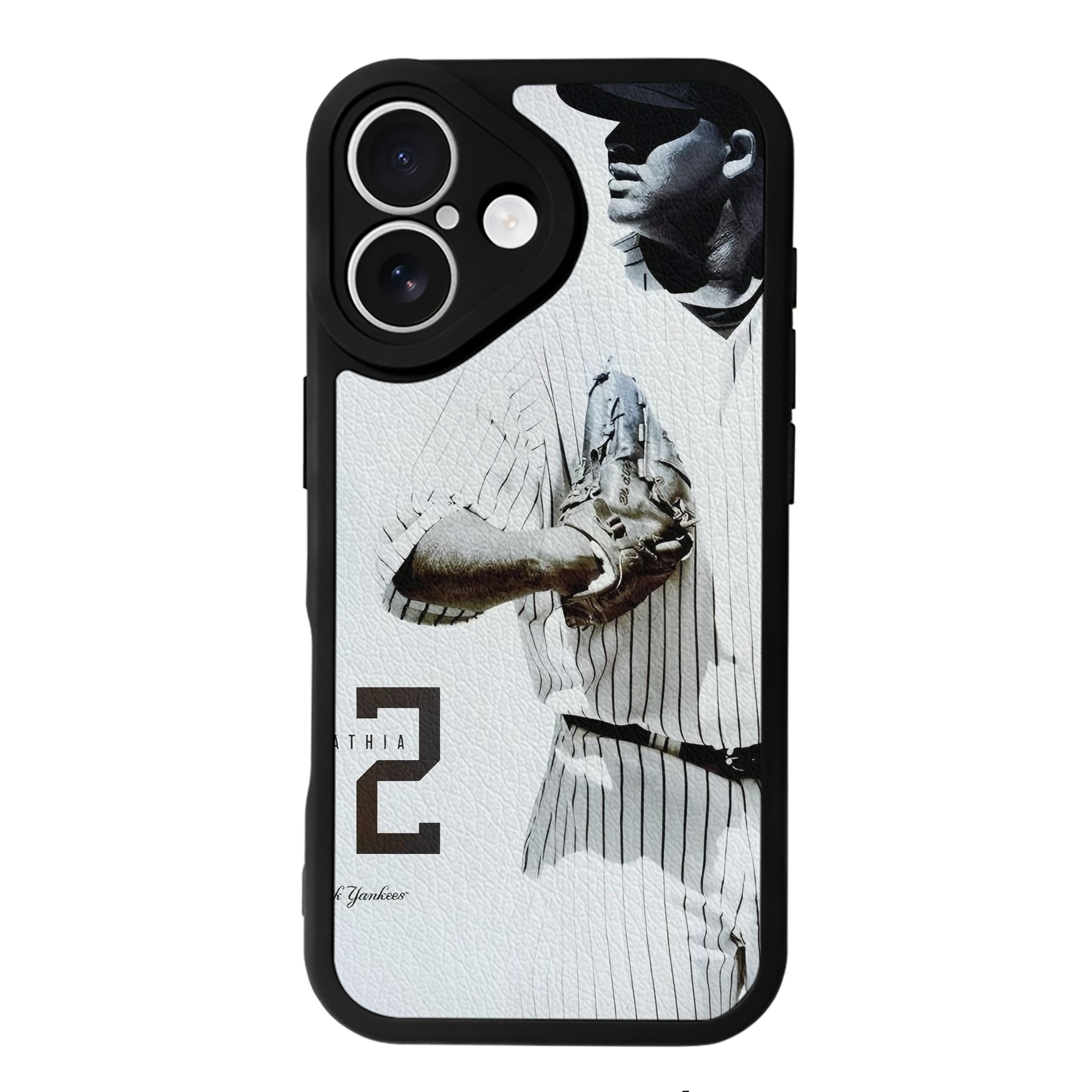 CC Sabatnia 8 IPhone 16 Silicone Leather Case – UV Print, Lambskin Texture – Perfect Fit, Wireless Charging Compatible, Scratch Resistant, Precise Cutouts – Stylish Protection For IPhone 16